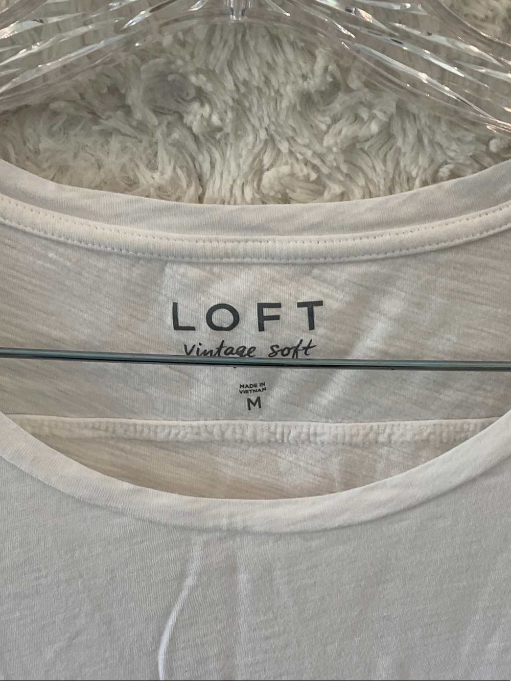 LOFT White Long Sleeve Scoop Neck Vintage Soft Tee - Picture 2 of 10